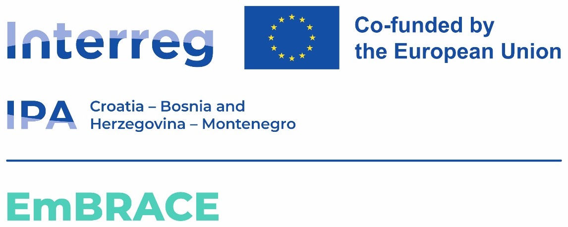Interreg IPA Croatia – Bosnia and Herzegovina – Montenegro, Co-funded by the European Union, EmBRACE