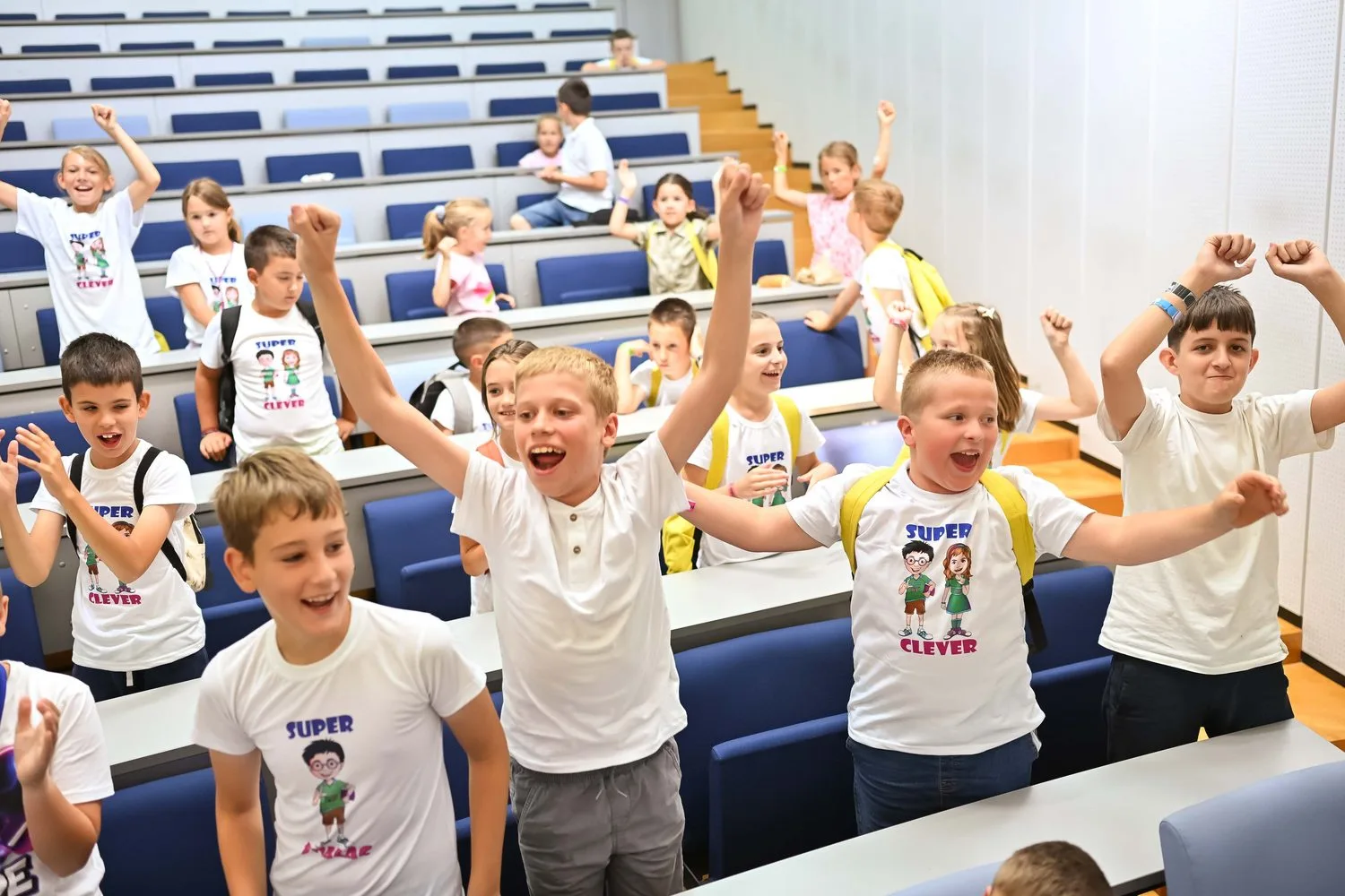 Children competing at the International SuperClever Olympiad in Split