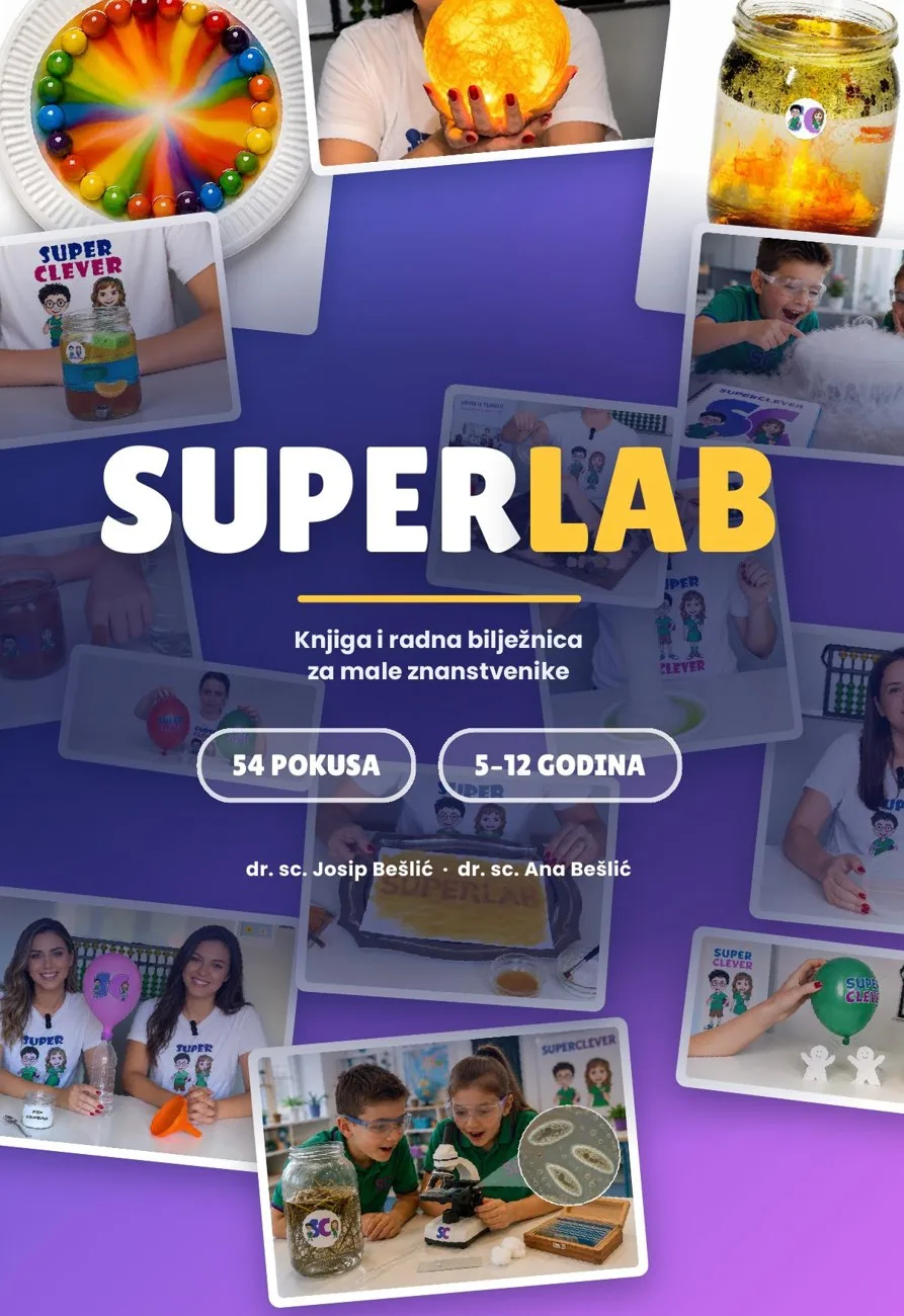 Korice knjige SuperLab — Knjiga i radna bilježnica za male znanstvenike