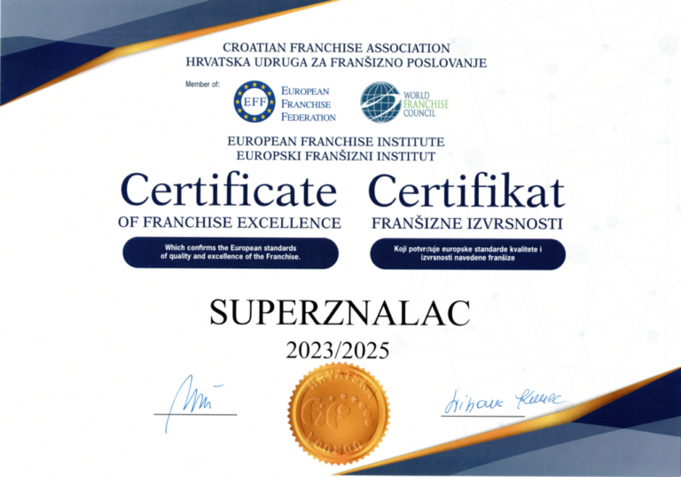 Superznalac stječe certifikat izvrsnosti