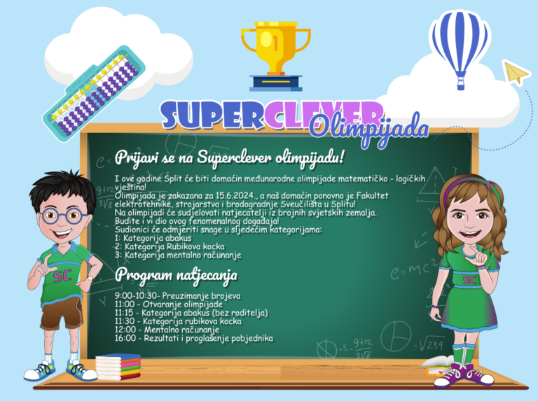 Prijavi se na Superclever olimpijadu u Splitu 2024! 🌟